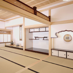 「数寄屋風」は、張りぼてでも造れますが、本物との区別がつきにくい。しかし、「寺院和風」には、本物だけが持つ重みと厚みがあります。